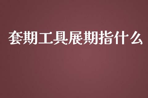 套期工具展期指什么_https://m.letulww.com_期货交易策略_第1张