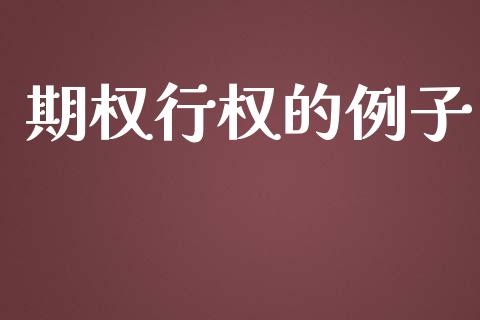 期权行权的例子_https://m.letulww.com_期货交易策略_第1张