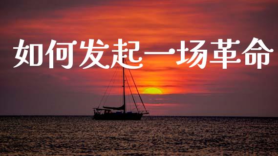 如何发起一场革命_https://m.letulww.com_期货开户保证金_第1张