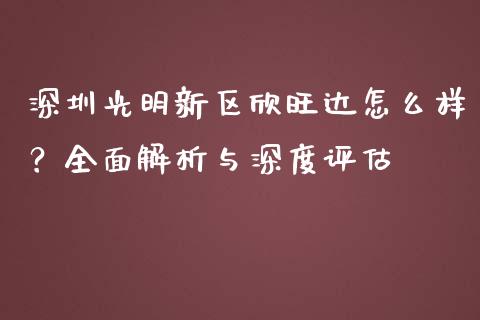 深圳光明新区欣旺达怎么样？全面解析与深度评估_https://m.letulww.com_期货交易软件_第1张