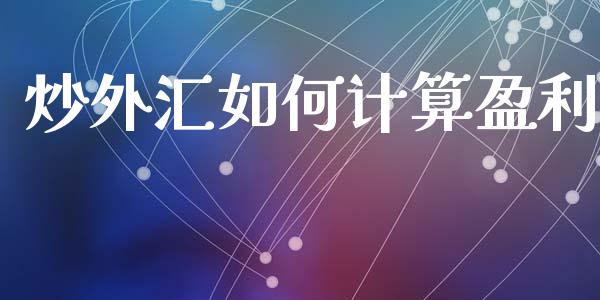 炒外汇如何计算盈利_https://m.letulww.com_期货交易策略_第1张