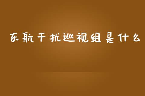 东航干扰巡视组是什么_https://m.letulww.com_股指期货交易时间_第1张