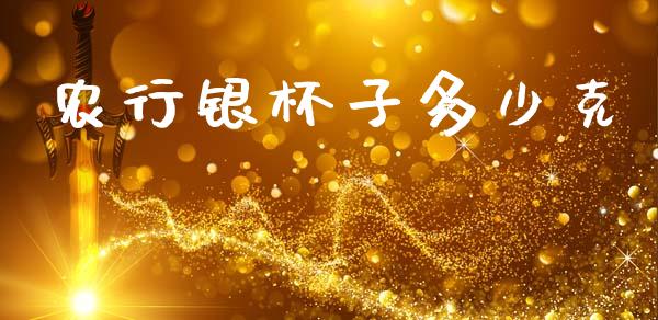 农行银杯子多少克_https://m.letulww.com_期货开户保证金_第1张