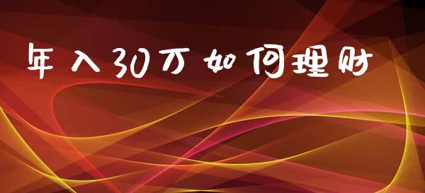 年入30万如何理财_https://m.letulww.com_期货交易策略_第1张