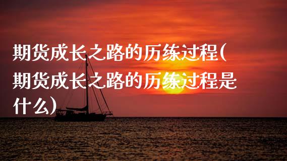期货成长之路的历练过程(期货成长之路的历练过程是什么)_https://m.letulww.com_期货交易策略_第1张