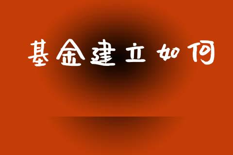 基金建立如何_https://m.letulww.com_期货交易策略_第1张