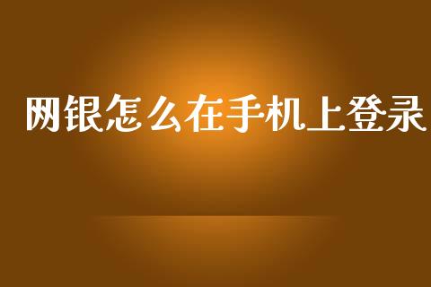网银怎么在手机上登录_https://m.letulww.com_股指期货交易时间_第1张