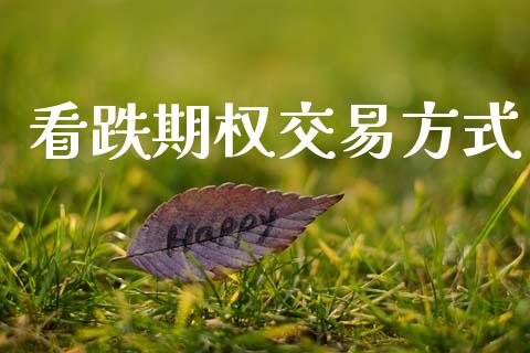 看跌期权交易方式_https://m.letulww.com_股指期货交易时间_第1张
