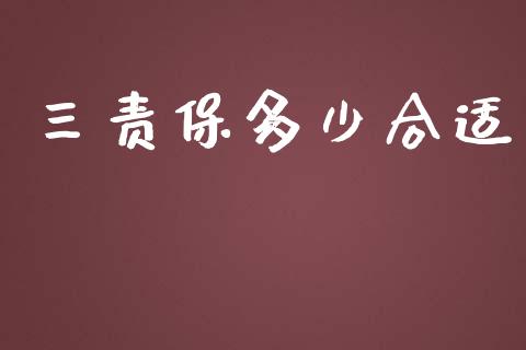 三责保多少合适_https://m.letulww.com_期货开户保证金_第1张