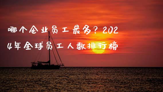 哪个企业员工最多？2024年全球员工人数排行榜_https://m.letulww.com_期货交易策略_第1张