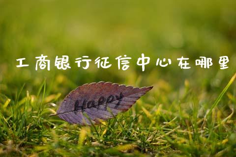 工商银行征信中心在哪里_https://m.letulww.com_期货开户保证金_第1张