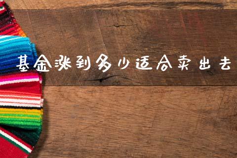 基金涨到多少适合卖出去_https://m.letulww.com_期货交易策略_第1张