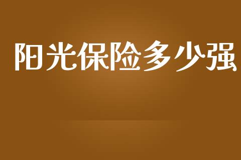 阳光保险多少强_https://m.letulww.com_股指期货交易时间_第1张