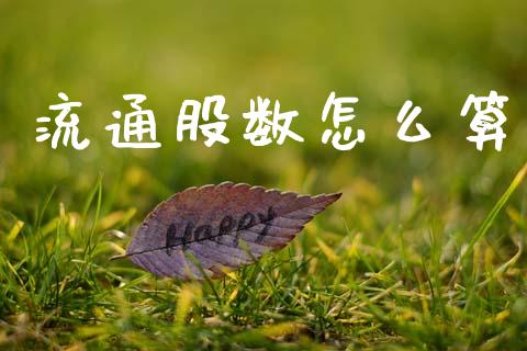 流通股数怎么算_https://m.letulww.com_股指期货交易时间_第1张