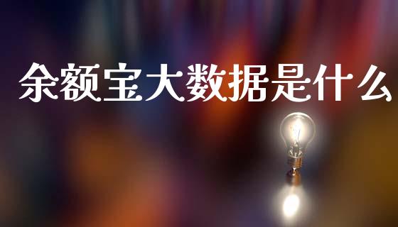 余额宝大数据是什么_https://m.letulww.com_股指期货交易时间_第1张