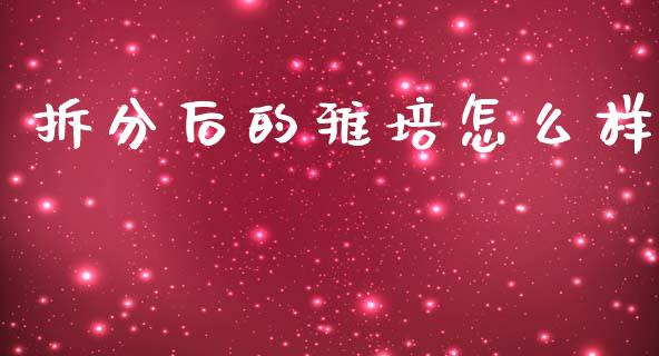 拆分后的雅培怎么样_https://m.letulww.com_期货交易策略_第1张