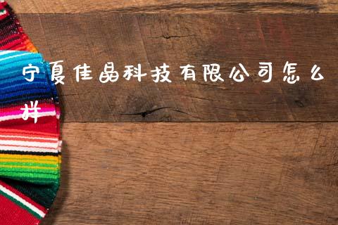 宁夏佳晶科技有限公司怎么样_https://m.letulww.com_期货交易策略_第1张