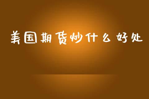 美国期货炒什么好处_https://m.letulww.com_期货开户保证金_第1张