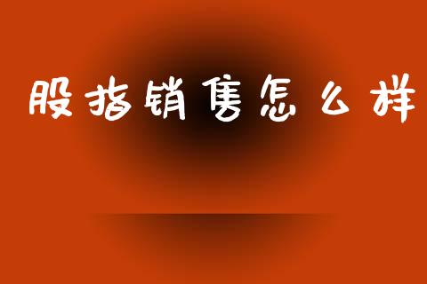股指销售怎么样_https://m.letulww.com_期货交易策略_第1张