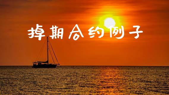 掉期合约例子_https://m.letulww.com_期货开户保证金_第1张