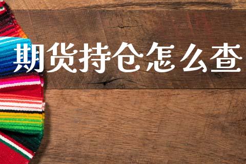 期货持仓怎么查_https://m.letulww.com_期货交易策略_第1张