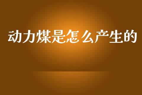 动力煤是怎么产生的_https://m.letulww.com_股指期货交易时间_第1张