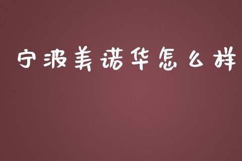 宁波美诺华怎么样_https://m.letulww.com_期货交易软件_第1张