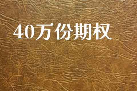 40万份期权_https://m.letulww.com_期货开户保证金_第1张