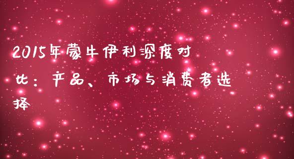 2015年蒙牛伊利深度对比：产品、市场与消费者选择_https://m.letulww.com_期货交易策略_第1张