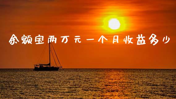 余额宝两万元一个月收益多少_https://m.letulww.com_期货交易软件_第1张