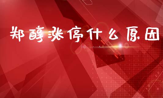 郑醇涨停什么原因_https://m.letulww.com_期货交易策略_第1张