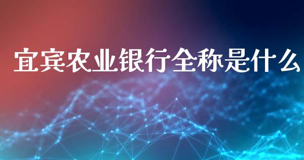 宜宾农业银行全称是什么_https://m.letulww.com_期货交易策略_第1张