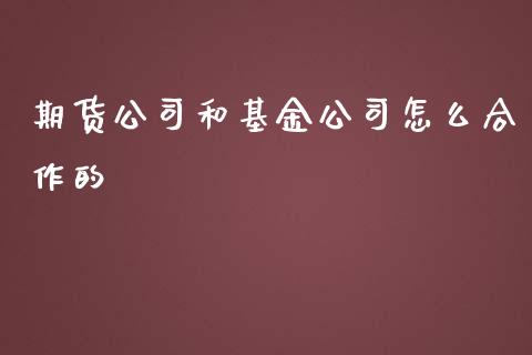期货公司和基金公司怎么合作的_https://m.letulww.com_期货交易软件_第1张