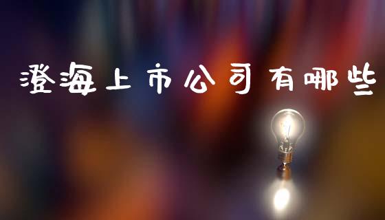 澄海上市公司有哪些_https://m.letulww.com_股指期货交易时间_第1张
