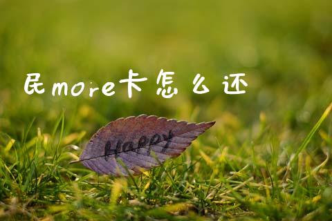 民more卡怎么还_https://m.letulww.com_期货交易软件_第1张