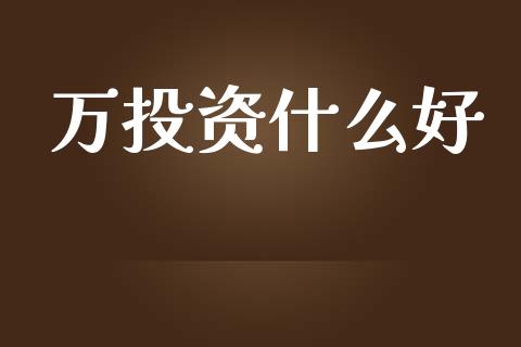 万投资什么好_https://m.letulww.com_期货交易软件_第1张