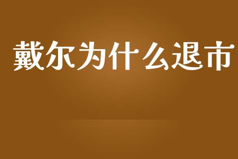 戴尔为什么退市_https://m.letulww.com_期货交易策略_第1张