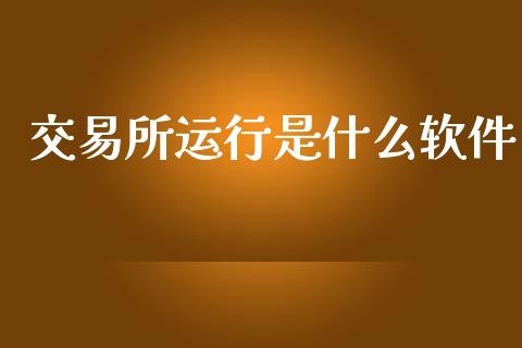 交易所运行是什么软件_https://m.letulww.com_股指期货交易时间_第1张