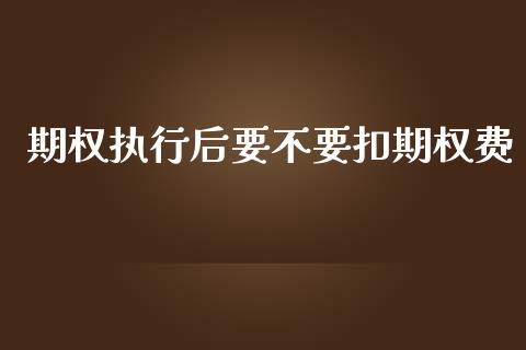 期权执行后要不要扣期权费_https://m.letulww.com_期货交易软件_第1张