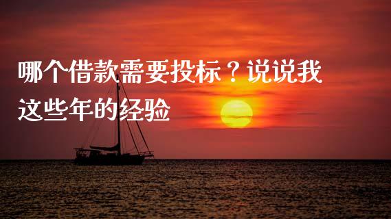 哪个借款需要投标？说说我这些年的经验_https://m.letulww.com_期货开户保证金_第1张