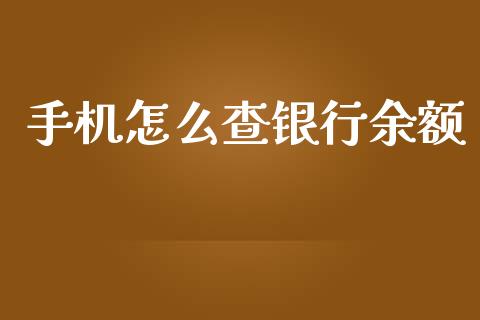 手机怎么查银行余额_https://m.letulww.com_期货交易软件_第1张