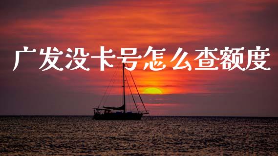 广发没卡号怎么查额度_https://m.letulww.com_期货交易软件_第1张