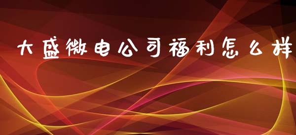 大盛微电公司福利怎么样_https://m.letulww.com_股指期货交易时间_第1张