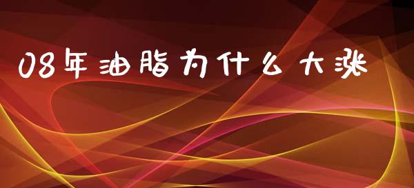 08年油脂为什么大涨_https://m.letulww.com_期货交易策略_第1张