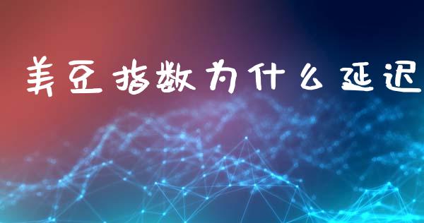 美豆指数为什么延迟_https://m.letulww.com_期货交易策略_第1张