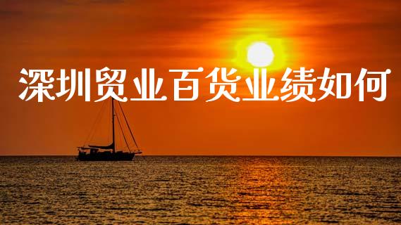 深圳贸业百货业绩如何_https://m.letulww.com_股指期货交易时间_第1张