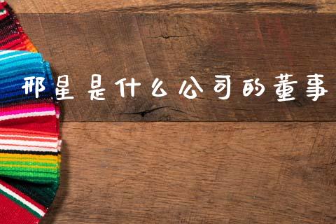 邢星是什么公司的董事_https://m.letulww.com_期货交易策略_第1张