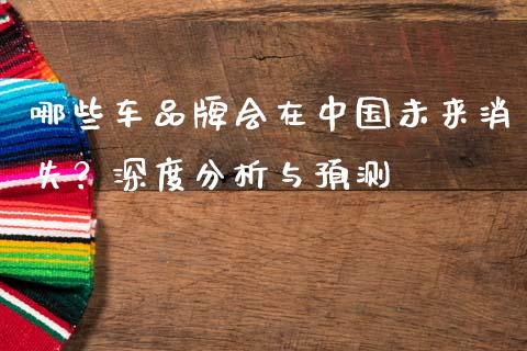 哪些车品牌会在中国未来消失？深度分析与预测_https://m.letulww.com_期货开户保证金_第1张