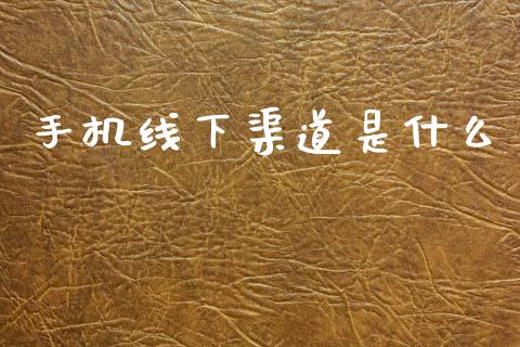 手机线下渠道是什么_https://m.letulww.com_期货交易软件_第1张