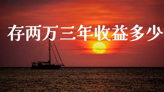 存两万三年收益多少_https://m.letulww.com_期货开户保证金_第1张